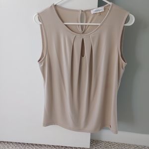 Calvin Klein sleeveless tan dress top